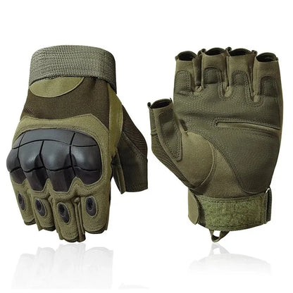 Mountaineering Outdoor Tactical Fingerless Gloves Hard Knuckle Paintball Airsoft Hunting Combat Riding Hiking Half Finger Glove