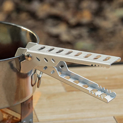 Aluminium Anti-hot Alloy Clip Bowl Gripper Holder Camping Pot Pan Handle Kitchen Accessories