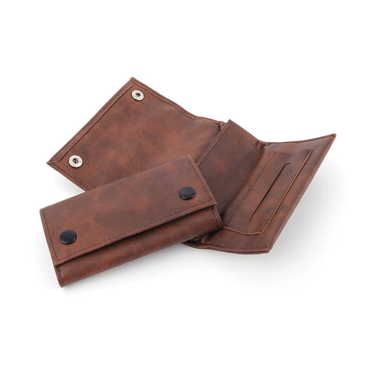 Leather Tobacco Pouch Bag Wallet Bag Tobacco Herb Bag Pouch Case Portable Smoking Pipe Cigarette Rolling Papers Storage Bag