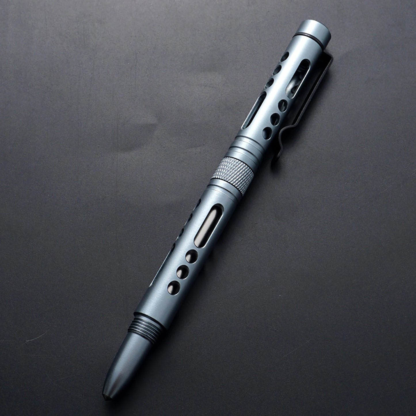 Super fine light CNC  Aluminum metal knock ballpoint pen self defence survival tungsten  breaker EDC