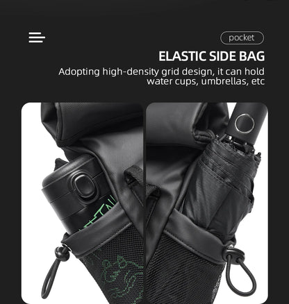 Fashion Casual Men Roll Top Shoulder Messenger Bag Large Size Outdoor Cycling Crossbody Side Bags Male Urban Trend Daypack