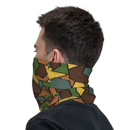 Custom Flecktarn Camo Bandana Neck Gaiter Windproof Face Scarf Cover Men Women Woodland Camouflage Headwear Tube Balaclava