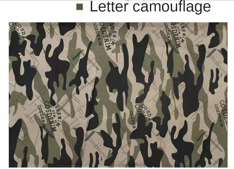 Camouflage Fabric By The Meter for Clothing Coats Pants Sewing Printed Outdoor Cloth Medium-thick Summer Diy Textile Blue-green