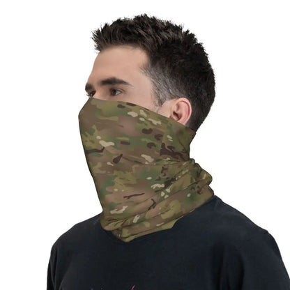 Custom Flecktarn Camo Bandana Neck Gaiter Windproof Face Scarf Cover Men Women Woodland Camouflage Headwear Tube Balaclava