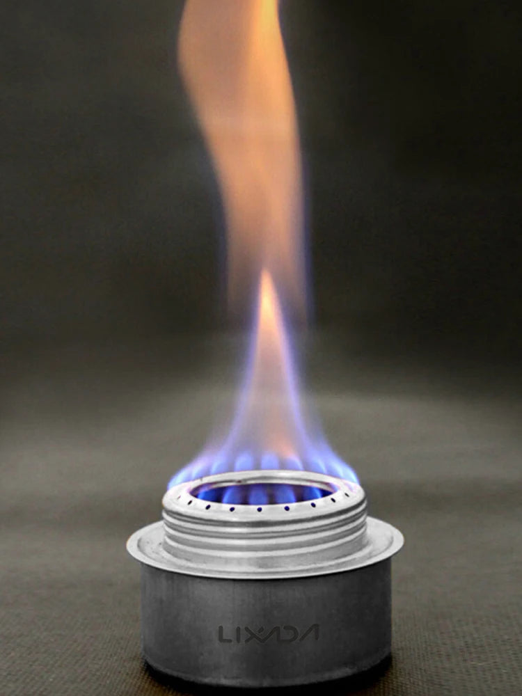 Portable Mini Aluminum Alloy Alcohol Stove with Lid and Cross Stand Outdoor Camping Hiking Backpacking
