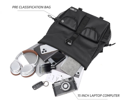 Fashion Casual Men Roll Top Shoulder Messenger Bag Large Size Outdoor Cycling Crossbody Side Bags Male Urban Trend Daypack