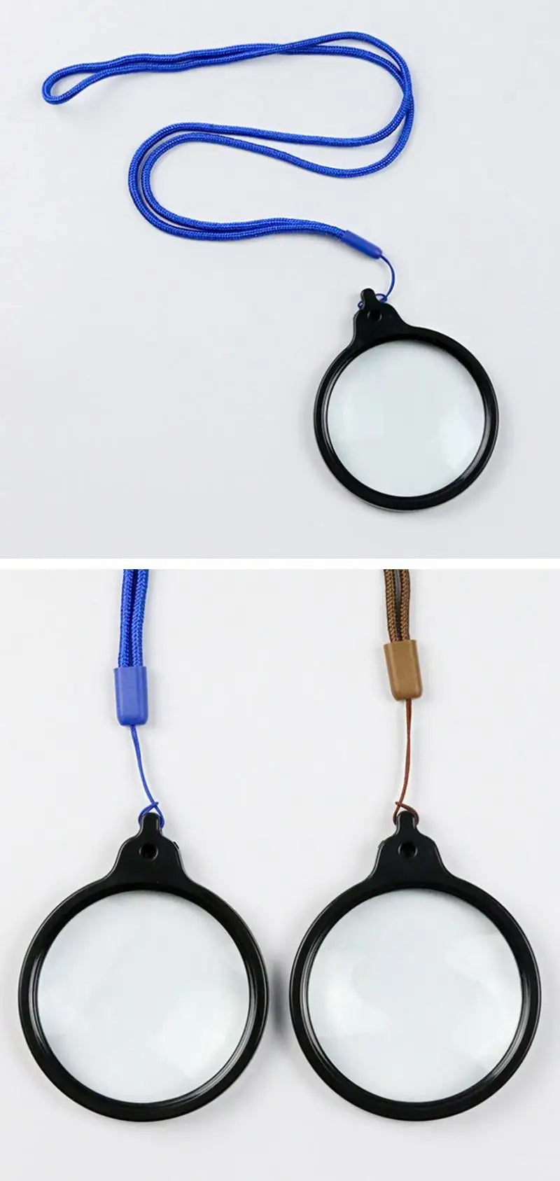 Hands-Free Hanging Magnifier for Reading Portable Chest-Mounted Design with Strap, Ideal for Seniors & Students