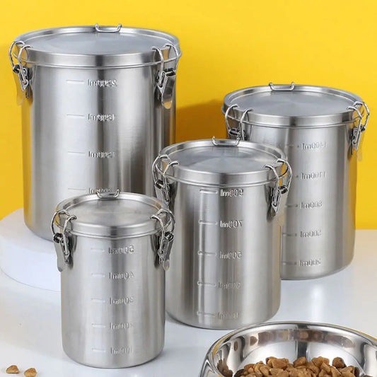 520/1000/1600/2500ml Stainless Steel Storage Tank Leak-Proof Sealed Food Storage Containers with Scale Airtight