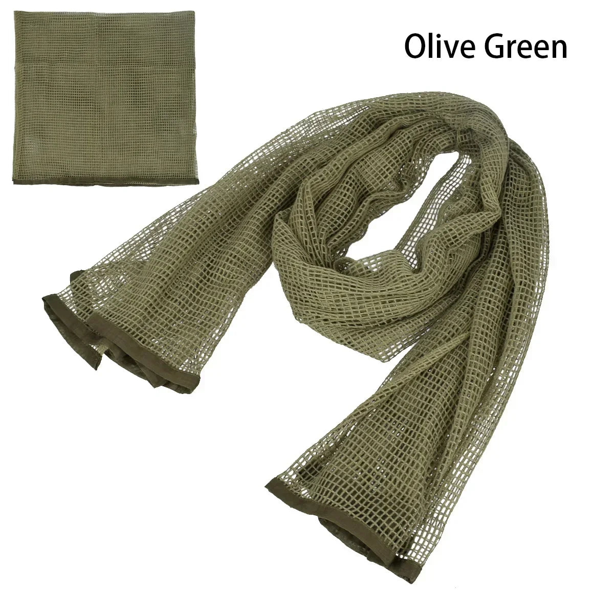 Camouflage Netting Scarf Sniper Veil Camo Mesh Face Scarf Veil Shemagh Head Wrap for Outdoor Camping Hiking Hunting Shooting