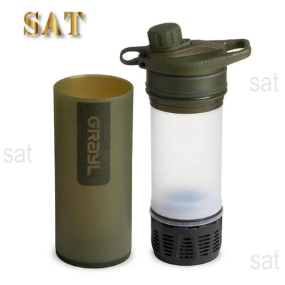 tt For GRAYL GeoPress 24 oz Water Purifier Bottle - Filter for Hiking, Camping, Survival, Travel (Olive Drab)