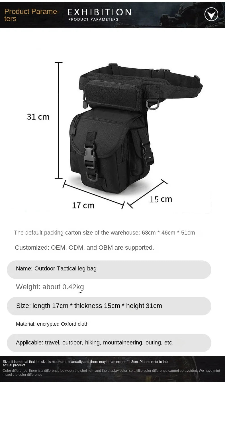 Sports Leg Bag with Multiple Functions for Photography and Training,Outdoor Tactical Waist Bag for Men and Women