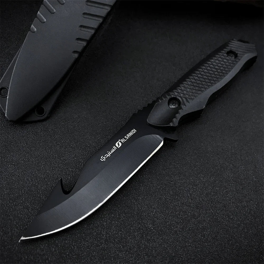 Heavy Duty Saudi Arabia Fixed Blade Knife Military Tactical Knife D2 Steel Blade Sandalwood Handle Outdoor Camping Hunting Tool