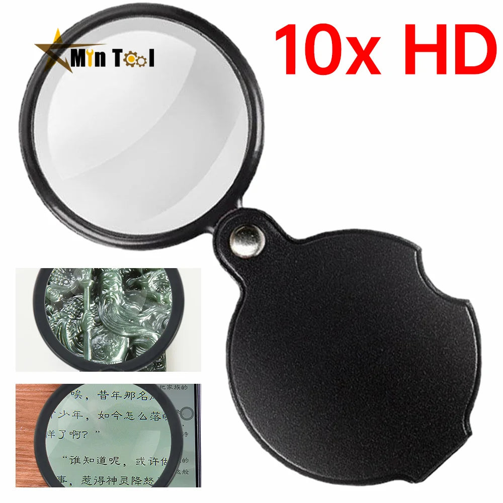 10X Magnifying Glasses For Kids Senior Pocket Magnifier For Reading Close Work Mini Folding Magnifying Magnify Glass