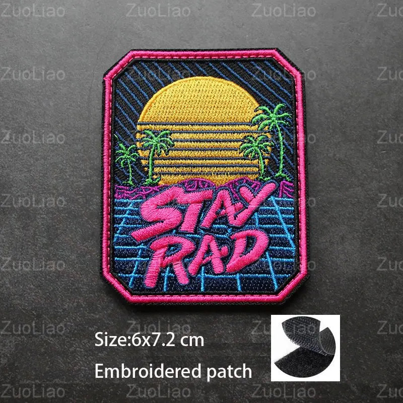3D Embroidery Creative  Gold Coins and Stereo Eagles Armband  No Signal Woven With Hook Loop For Backpack Clothing Custom Patch