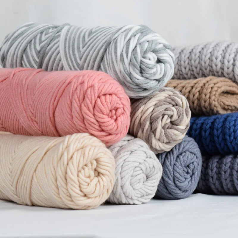 100g/pcs Chunky Yarn Wool Blends for Hand Knitting Handmade DIY Woven Scarf Thread Valentine's Cotton Gift Scarf Sweater Hats