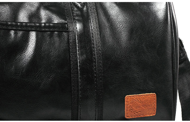 Leather Handbag Gym Bag Fitness Travel Shoe Pocket Luggage Outdoor Shoulder Crossbody Duffle Side Sac De Sports Bag For Men