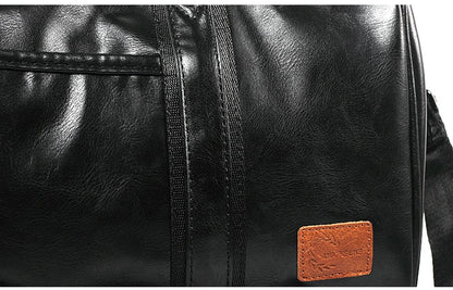 Leather Handbag Gym Bag Fitness Travel Shoe Pocket Luggage Outdoor Shoulder Crossbody Duffle Side Sac De Sports Bag For Men