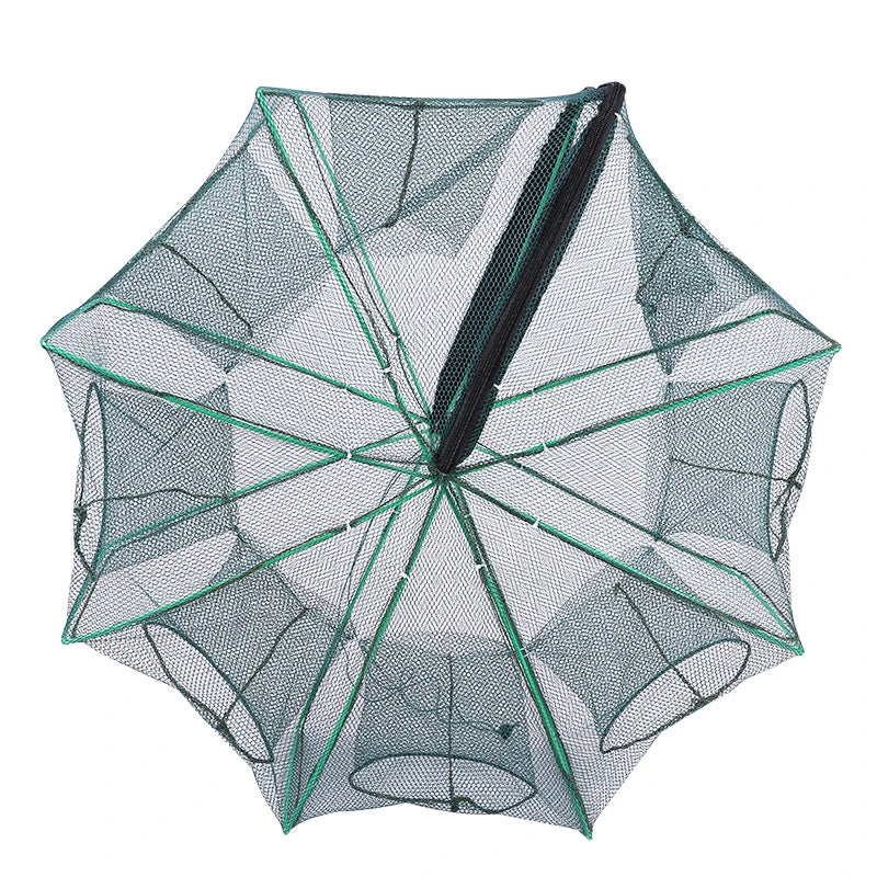 Mesh for Fishing Crayfish Net Fish Trap Foldable Crayfish Catcher Casting Network Crab Trap Catchers Cage Fishing Accessories