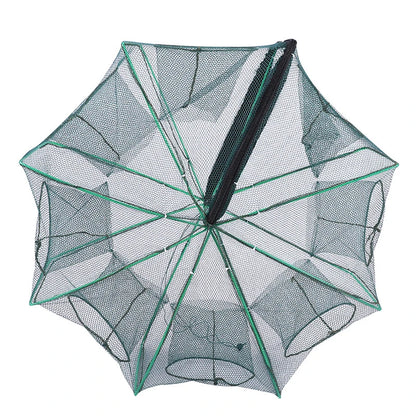Mesh for Fishing Crayfish Net Fish Trap Foldable Crayfish Catcher Casting Network Crab Trap Catchers Cage Fishing Accessories