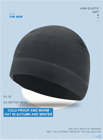 Fleece Running Cap Sports Winter Hat Soft Stretch Fitness Warm Snowboard Hiking Cycling Ski Windproof Cap Men Women