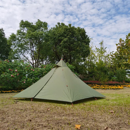 Outdoor 2 People Ultralight Mountain Gear with 2 Door Spire Tent Waterproof Camping tourist with Chimney Hole Hot Tent Camp