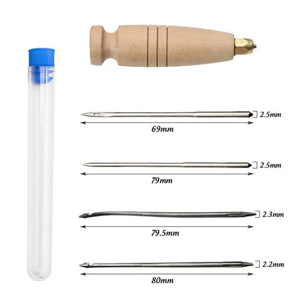 Leather Sewing Awl Set Replaceable Multifunctional Shoes Repair Tool Kit Punch Stitching Needles DIY Sewing Leathercraft