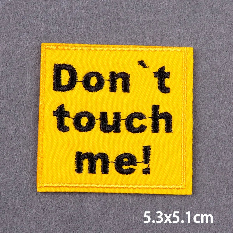 Indicative Slogan Patch Iron/Sew On Patches For Clothing Thermoadhesive Patches Embroidery/Fusible Patch Stay Weird Applique DIY