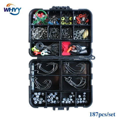 Articulos De Pesca Carp Fishing Tackle Kit Anti Tangle Sleeves Hook Stop Beads Swivels All for Fishing Goods Accessories