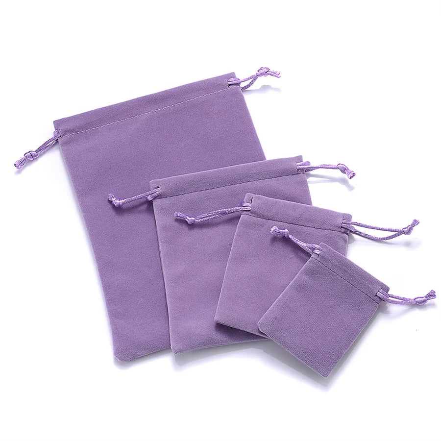 10Pcs/Lot Drawstring Velvet Sachet 5x7/7x9/10x12/13x18cm Pouches Small Size Jewelry Gift Display Packing Bags Can Customized