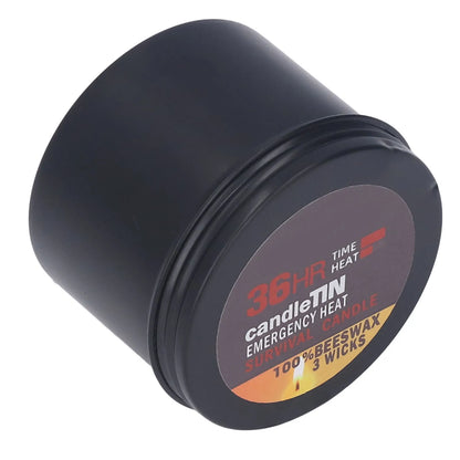 Survival Candle 3 Wicks Small Portable 36 Hours Burning Natural Aroma Long Lasting Candles Romantic Ambience for Camping