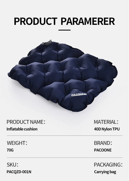 40x30cm Air Cushion Pillows Outdoor Camping Sleep Cushion Folding Inflatable Pillows Chair Cushion Seat Pads With Storage Bag