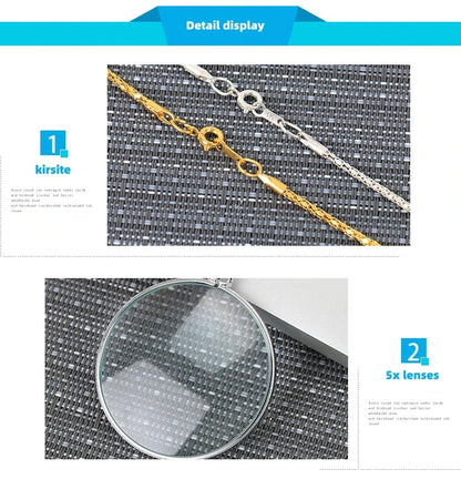 Magnifying Glass Reading Glasses Pendant Jewelry Optical Magnifier with Chain Necklace Neckglasses Portable Monocle Dropshipping