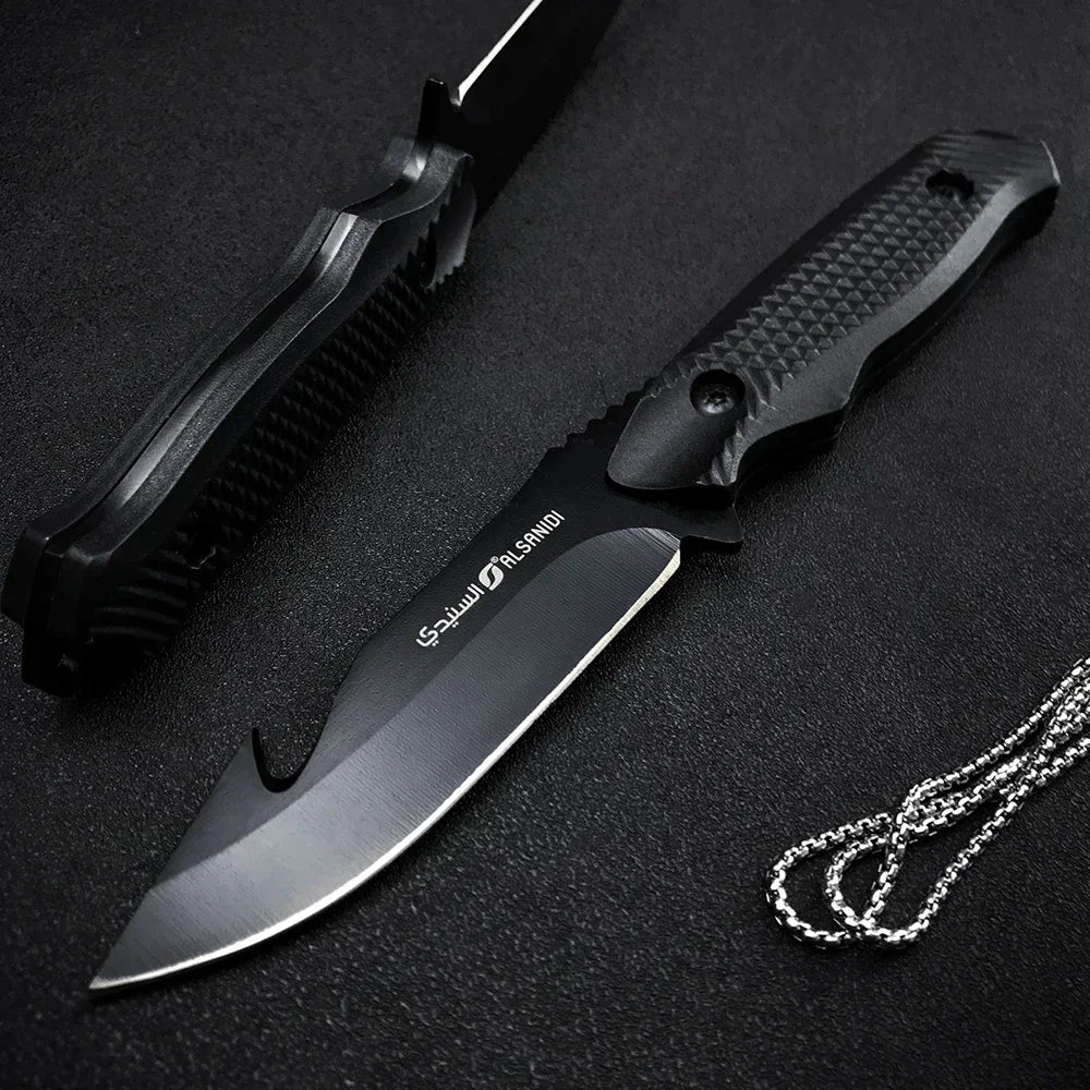 Survival Fixed Blade Knife High Hardness 5Cr13Mov Blade ABS Handle Military Tactical Outdoor Knife EDC with Sheath Hunting Tool
