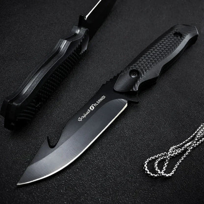 Survival Fixed Blade Knife High Hardness 5Cr13Mov Blade ABS Handle Military Tactical Outdoor Knife EDC with Sheath Hunting Tool