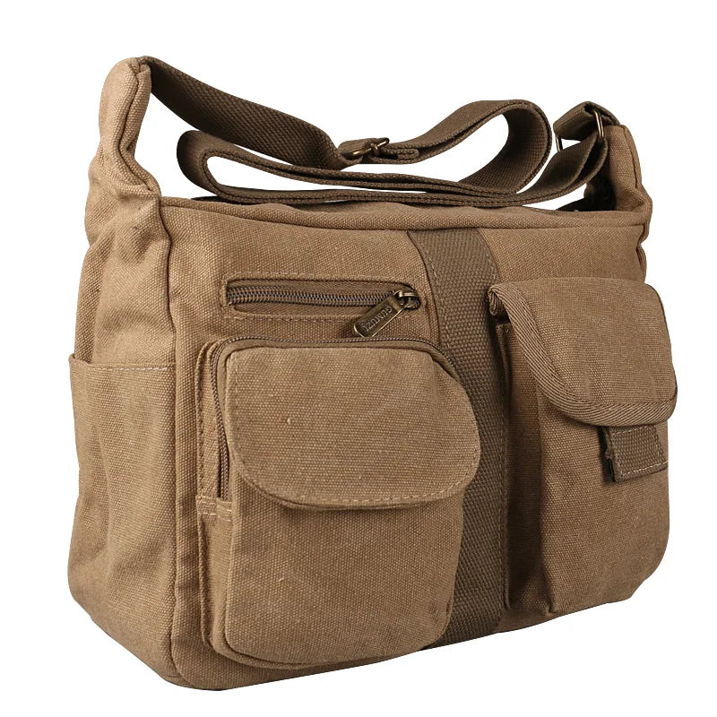 Men Canvas Shoulder Bags Casual Tote Travel Men's Crossbody Bag Luxury Messenger Bags Fashion High Quality Handbag men's sh