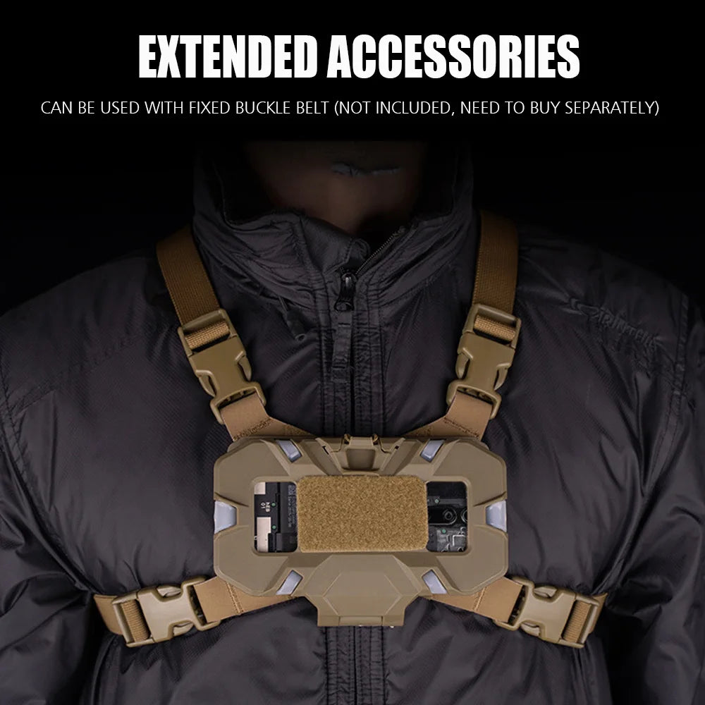 Tactics Cell Phone Holder Admin Pouch Map Navigation Pouch Molle Hunting Vest Chest Accessories Fold Smartphone Pouch