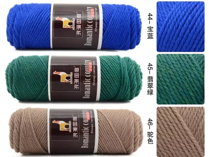 TPRPYN 1pc 100g Alpaca wool Soft Warm Knitting Worsted Alpaca Wool Crochet Yarn Thread Scarves Gloves Handcraft Pure Multic