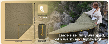 KingCamp Outdoor Camping Blanket, Lightweight Puffy Blanket, Camping Quilt For Cold Weather, Adventure, Sleeping, Backpacking