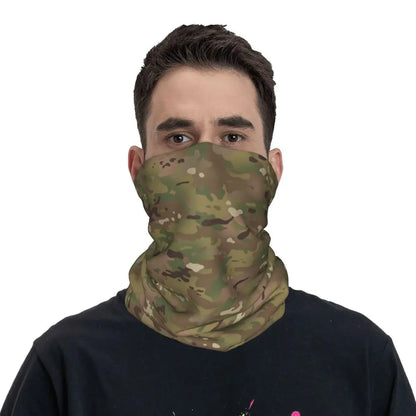 Custom Flecktarn Camo Bandana Neck Gaiter Windproof Face Scarf Cover Men Women Woodland Camouflage Headwear Tube Balaclava