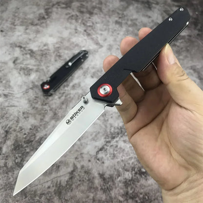 RU Stock Boker Outdoor Folding Knife 440B Tanto Blade G10 Handle Multi-functional Tool EDC Camping Hunting Pocket Knife
