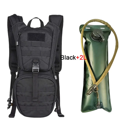 With 2/3L Water Bag Hydration Backpack Tactical Hydration Pack Backpack Military for Hiking Cycling Climbing Outdoor Bladder