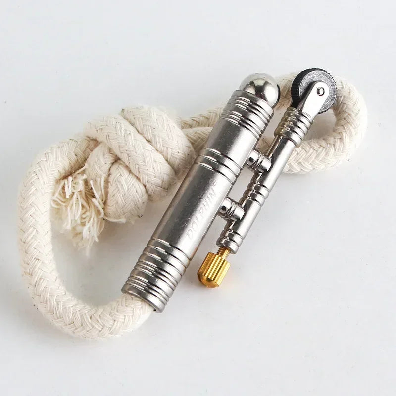 New Metal Windproof Match Rope Kerosene Lighter Outdoor Camping Survival Retro Vintage Tinder Smoking Accessories Gadgets.