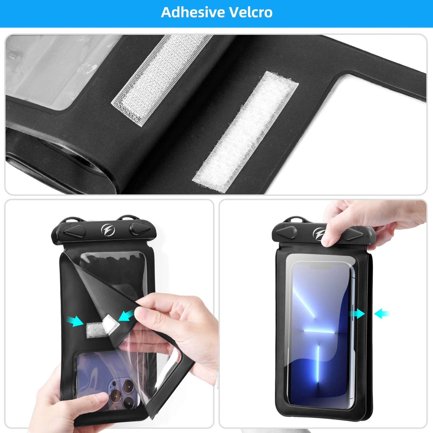 Waterproof Underwater PVC Package Pouch Diving Bags For iPhone Outdoor Mobile Phone Double Pocket Case For Samsung Xiaomi Huawei