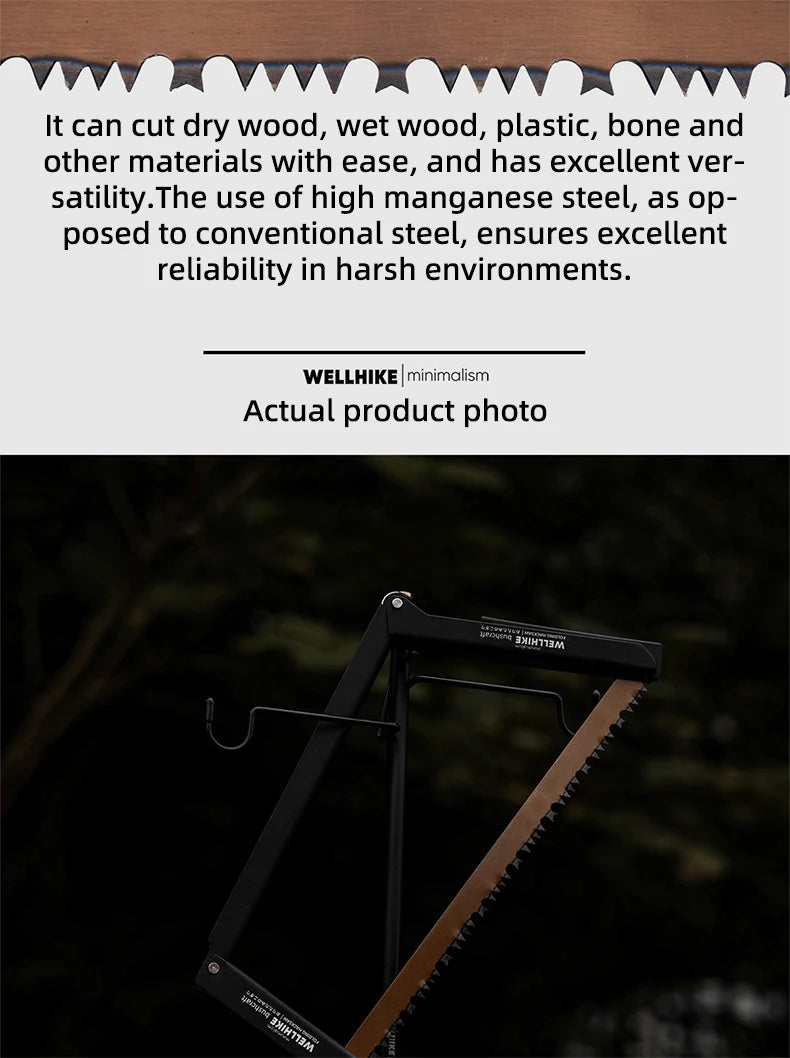Wellhike Outdoor Folding Handsaw Multi-functional Portable Handsaw Camping Quick Steel Bar Wilderness Wood Cutting Tools