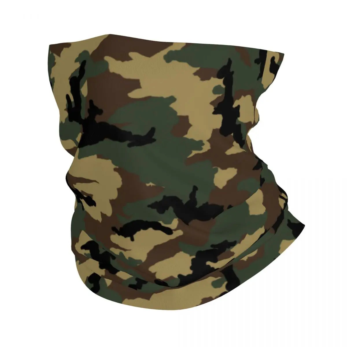 Custom Flecktarn Camo Bandana Neck Gaiter Windproof Face Scarf Cover Men Women Woodland Camouflage Headwear Tube Balaclava
