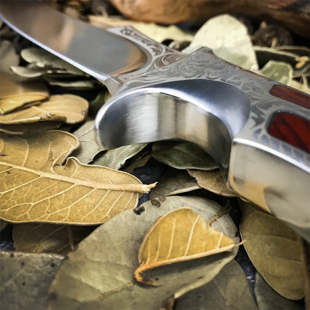 Heavy Duty Saudi Arabia Fixed Blade Knife Military Tactical Knife D2 Steel Blade Sandalwood Handle Outdoor Camping Hunting Tool