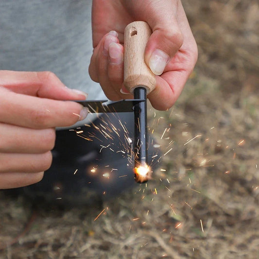TitanSpark™ Bear Grylls Survival Fire Starter - Magnesium Flint Rod, Portable Emergency Firesteel Kit Lighters Smoking for Camping Hiking