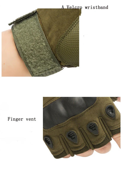 Fitness Anti Slip Cycling Gloves, Wear-resistant Outdoor Tactical Sports Climbing Half Finger Gloves