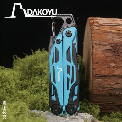 DAKOYU DKShadow Multitool Camping Pliers with Emergency Whistle -8 Color Compact Outdoor Tool, Suitable for Hiking and Camping