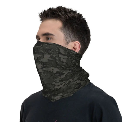 Custom Flecktarn Camo Bandana Neck Gaiter Windproof Face Scarf Cover Men Women Woodland Camouflage Headwear Tube Balaclava